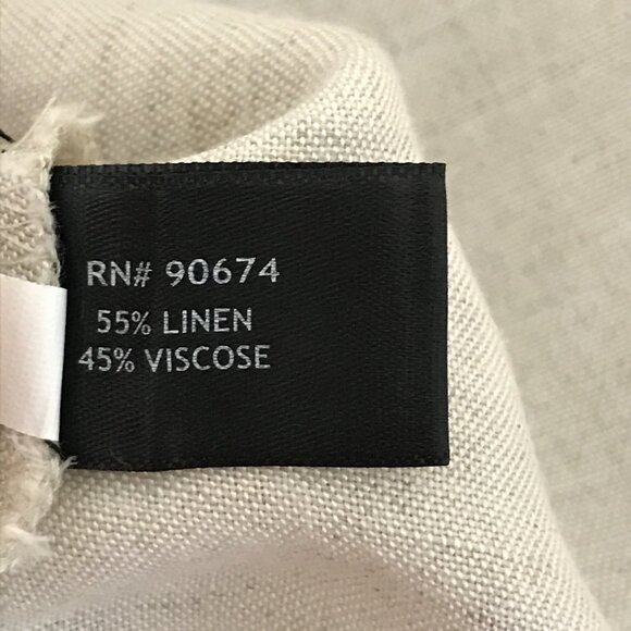 Boston Proper Women's Medium Beige Linen Blend Sleeveless Button Up Shirt - Picture 9 of 9